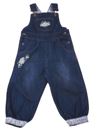 Полукомбинезон джинсовый для девочки, артикул: 041-027-09, фото 1